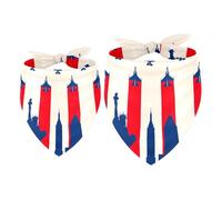 2 Pack Dog Bandana Bronx Skyline Girl Boy Bibs Dog Scarf Kerchief Accessories for Small Medium Large Dogs Puppy Cat Pet