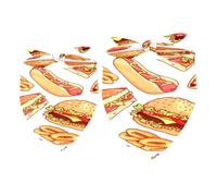 2 Pack Dog Bandana Burger Sandwich Tacos and Onion Ring Girl Boy Bibs Dog Scarf Kerchief Accessories for Small Medium Large Dogs Puppy Cat Pet