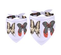 2 Pack Dog Bandana Butterfly Specimen Girl Boy Bibs Dog Scarf Kerchief Accessories for Small Medium Large Dogs Puppy Cat Pet