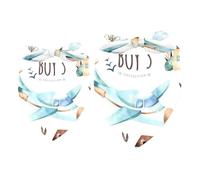 2 Pack Dog Bandana Cartoon Airplane Houses Girl Boy Bibs Dog Scarf Kerchief Accessories for Small Medium Large Dogs Puppy Cat Pet