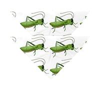 2 Pack Dog Bandana Cartoon Green Grasshopper Locust Insect Girl Boy Pet Bibs Dog Scarf Kerchief Washable Bandanas Accessories for Small Medium Large Dogs Puppy Cat Pet