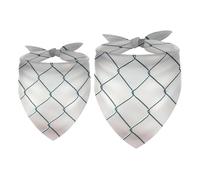 2 Pack Dog Bandana Chain Linked Fence Girl Boy Bibs Dog Scarf Kerchief Accessories for Small Medium Large Dogs Puppy Cat Pet