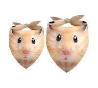 2 Pack Dog Bandana Clever Hamster Girl Boy Bibs Dog Scarf Kerchief Accessories for Small Medium Large Dogs Puppy Cat Pet