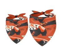 2 Pack Dog Bandana Clever Red Panda Girl Boy Bibs Dog Scarf Kerchief Accessories for Small Medium Large Dogs Puppy Cat Pet