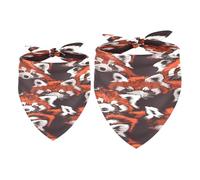 2 Pack Dog Bandana Clever Red Panda Girl Boy Bibs Dog Scarf Kerchief Accessories for Small Medium Large Dogs Puppy Cat Pet
