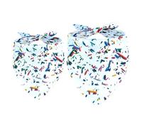 2 Pack Dog Bandana Colored Confetti Girl Boy Bibs Dog Scarf Kerchief Accessories for Small Medium Large Dogs Puppy Cat Pet