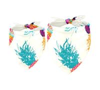 2 Pack Dog Bandana Colored Tropical Pineapple Fruit Girl Boy Bibs Dog Scarf Kerchief Accessories for Small Medium Large Dogs Puppy Cat Pet