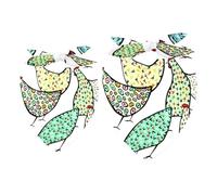 2 Pack Dog Bandana Colorful Chickens Farm Animals Girl Boy Bibs Dog Scarf Kerchief Accessories for Small Medium Large Dogs Puppy Cat Pet