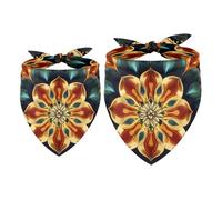 2 Pack Dog Bandana Colorful Mandala Girl Boy Bibs Dog Scarf Kerchief Accessories for Small Medium Large Dogs Puppy Cat Pet