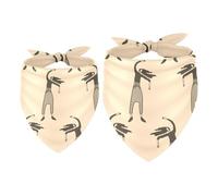 2 Pack Dog Bandana Crazy Dancing Women Girl Boy Bibs Dog Scarf Kerchief Accessories for Small Medium Large Dogs Puppy Cat Pet