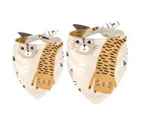 2 Pack Dog Bandana Cute Cats Holds Milk Bottle Girl Boy Bibs Dog Scarf Kerchief Accessories for Small Medium Large Dogs Puppy Cat Pet