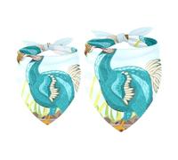2 Pack Dog Bandana Cute Dodo Bird Girl Boy Bibs Dog Scarf Kerchief Accessories for Small Medium Large Dogs Puppy Cat Pet