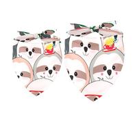 2 Pack Dog Bandana Cute Funny Sloth Faces Pattern Girl Boy Bibs Dog Scarf Kerchief Accessories for Small Medium Large Dogs Puppy Cat Pet