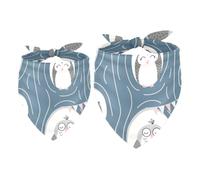 2 Pack Dog Bandana Cute Owls Sleeping on Tree Burrows Girl Boy Bibs Dog Scarf Kerchief Accessories for Small Medium Large Dogs Puppy Cat Pet
