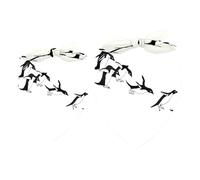 2 Pack Dog Bandana Cute Penguins Jumping Downward Girl Boy Bibs Dog Scarf Kerchief Accessories for Small Medium Large Dogs Puppy Cat Pet