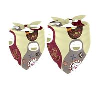 2 Pack Dog Bandana Cute Russian Dolls Girl Boy Bibs Dog Scarf Kerchief Accessories for Small Medium Large Dogs Puppy Cat Pet
