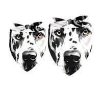 2 Pack Dog Bandana Dalmatian Dog Girl Boy Bibs Dog Scarf Kerchief Accessories for Small Medium Large Dogs Puppy Cat Pet