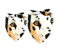 2 Pack Dog Bandana Dalmatian Dog Girl Boy Bibs Dog Scarf Kerchief Accessories for Small Medium Large Dogs Puppy Cat Pet