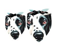 2 Pack Dog Bandana Dalmatian Dog Girl Boy Bibs Dog Scarf Kerchief Accessories for Small Medium Large Dogs Puppy Cat Pet