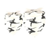2 Pack Dog Bandana Dancing Ballet Girls Girl Boy Bibs Dog Scarf Kerchief Accessories for Small Medium Large Dogs Puppy Cat Pet