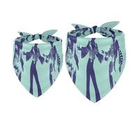 2 Pack Dog Bandana Dancing Women and Men Girl Boy Bibs Dog Scarf Kerchief Accessories for Small Medium Large Dogs Puppy Cat Pet
