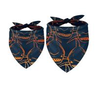 2 Pack Dog Bandana Danger Shark Monster Girl Boy Bibs Dog Scarf Kerchief Accessories for Small Medium Large Dogs Puppy Cat Pet