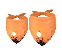 2 Pack Dog Bandana Dawn Sunrise Girl Boy Bibs Dog Scarf Kerchief Accessories for Small Medium Large Dogs Puppy Cat Pet
