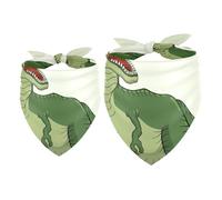 2 Pack Dog Bandana Dinosaur Wild Beast Girl Boy Bibs Dog Scarf Kerchief Accessories for Small Medium Large Dogs Puppy Cat Pet