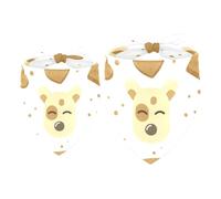 2 Pack Dog Bandana Dog Biscuit Girl Boy Bibs Dog Scarf Kerchief Accessories for Small Medium Large Dogs Puppy Cat Pet