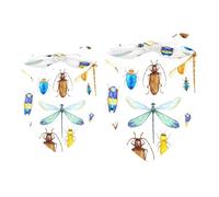 2 Pack Dog Bandana Dragonflies Ladybug and Beetles Girl Boy Bibs Dog Scarf Kerchief Accessories for Small Medium Large Dogs Puppy Cat Pet