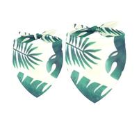 2 Pack Dog Bandana Draw Leaves Girl Boy Bibs Dog Scarf Kerchief Accessories for Small Medium Large Dogs Puppy Cat Pet