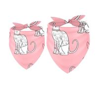 2 Pack Dog Bandana Elvis Squat Girl Boy Bibs Dog Scarf Kerchief Accessories for Small Medium Large Dogs Puppy Cat Pet