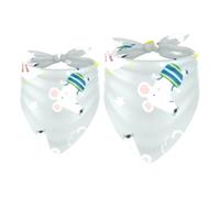 2 Pack Dog Bandana Emmy Mouse Girl Boy Bibs Dog Scarf Kerchief Accessories for Small Medium Large Dogs Puppy Cat Pet