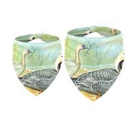 2 Pack Dog Bandana Emperor Gooses on Reed land Girl Boy Bibs Dog Scarf Kerchief Accessories for Small Medium Large Dogs Puppy Cat Pet