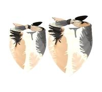 2 Pack Dog Bandana Feather Trees Girl Boy Bibs Dog Scarf Kerchief Accessories for Small Medium Large Dogs Puppy Cat Pet