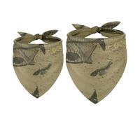 2 Pack Dog Bandana Fish Bones Fossil Girl Boy Bibs Dog Scarf Kerchief Accessories for Small Medium Large Dogs Puppy Cat Pet