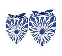 2 Pack Dog Bandana Flower Dish Girl Boy Bibs Dog Scarf Kerchief Accessories for Small Medium Large Dogs Puppy Cat Pet