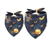 2 Pack Dog Bandana Flying Bats Dead Trees Graves Girl Boy Bibs Dog Scarf Kerchief Accessories for Small Medium Large Dogs Puppy Cat Pet
