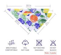 2 Pack Dog Bandana Fresh Lemon Grape Orange Girl Boy Bibs Dog Scarf Kerchief Accessories for Small Medium Large Dogs Puppy Cat Pet
