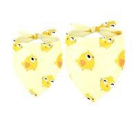 2 Pack Dog Bandana Funny Little Chicken Pattern Girl Boy Bibs Dog Scarf Kerchief Accessories for Small Medium Large Dogs Puppy Cat Pet