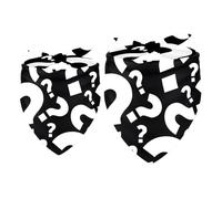 2 Pack Dog Bandana Funny Question Mark Pattern Girl Boy Bibs Dog Scarf Kerchief Accessories for Small Medium Large Dogs Puppy Cat Pet