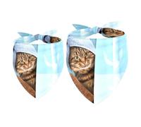2 Pack Dog Bandana Fuuny Cat Taking a Bath Girl Boy Bibs Dog Scarf Kerchief Accessories for Small Medium Large Dogs Puppy Cat Pet
