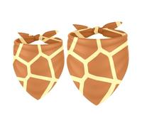 2 Pack Dog Bandana Giraffe Skin Pattern Girl Boy Bibs Dog Scarf Kerchief Accessories for Small Medium Large Dogs Puppy Cat Pet