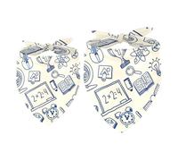 2 Pack Dog Bandana Guitar Drum Andtrophy Girl Boy Bibs Dog Scarf Kerchief Accessories for Small Medium Large Dogs Puppy Cat Pet