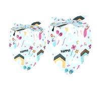 2 Pack Dog Bandana Happy Mouse Home Girl Boy Bibs Dog Scarf Kerchief Accessories for Small Medium Large Dogs Puppy Cat Pet