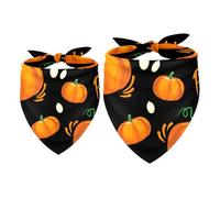 2 Pack Dog Bandana Harvest Pumpkin and Seed Girl Boy Bibs Dog Scarf Kerchief Accessories for Small Medium Large Dogs Puppy Cat Pet