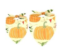 2 Pack Dog Bandana Harvest Pumpkin Girl Boy Bibs Dog Scarf Kerchief Accessories for Small Medium Large Dogs Puppy Cat Pet