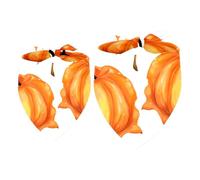 2 Pack Dog Bandana Harvest Pumpkin on Maple Leave Girl Boy Bibs Dog Scarf Kerchief Accessories for Small Medium Large Dogs Puppy Cat Pet