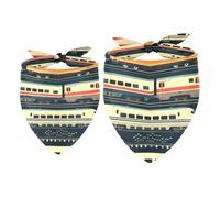 2 Pack Dog Bandana High Speed Rail and Train Girl Boy Bibs Dog Scarf Kerchief Accessories for Small Medium Large Dogs Puppy Cat Pet