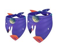 2 Pack Dog Bandana Hold the Moon Girl Boy Bibs Dog Scarf Kerchief Accessories for Small Medium Large Dogs Puppy Cat Pet